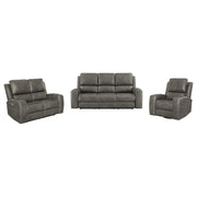 Brickston 3-piece Triple Power Reclining Sofa Set Charcoal