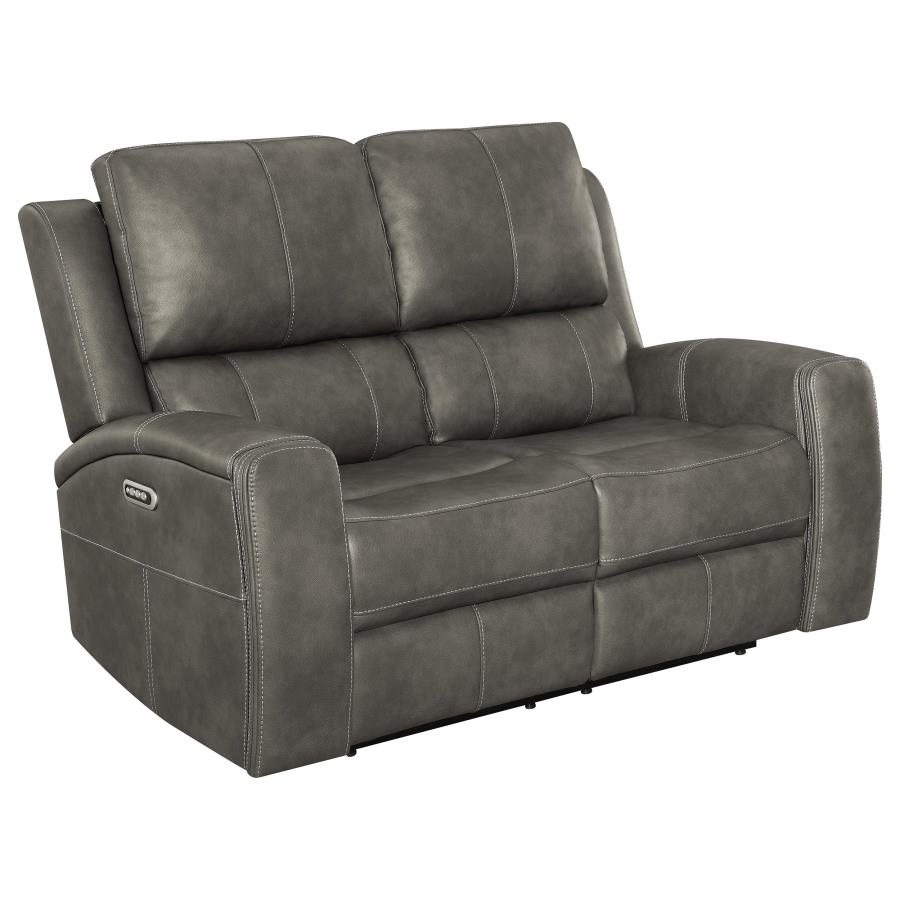 Brickston 3-piece Triple Power Reclining Sofa Set Charcoal