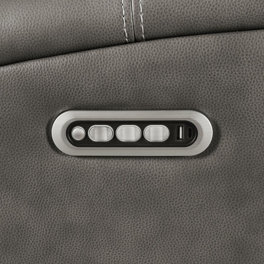 Brickston 3-piece Triple Power Reclining Sofa Set Charcoal