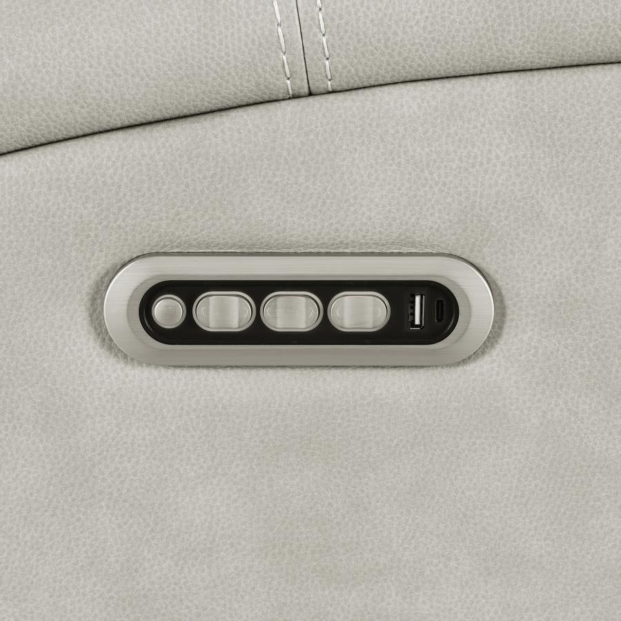 Brickston Triple Power Reclining Loveseat Grey