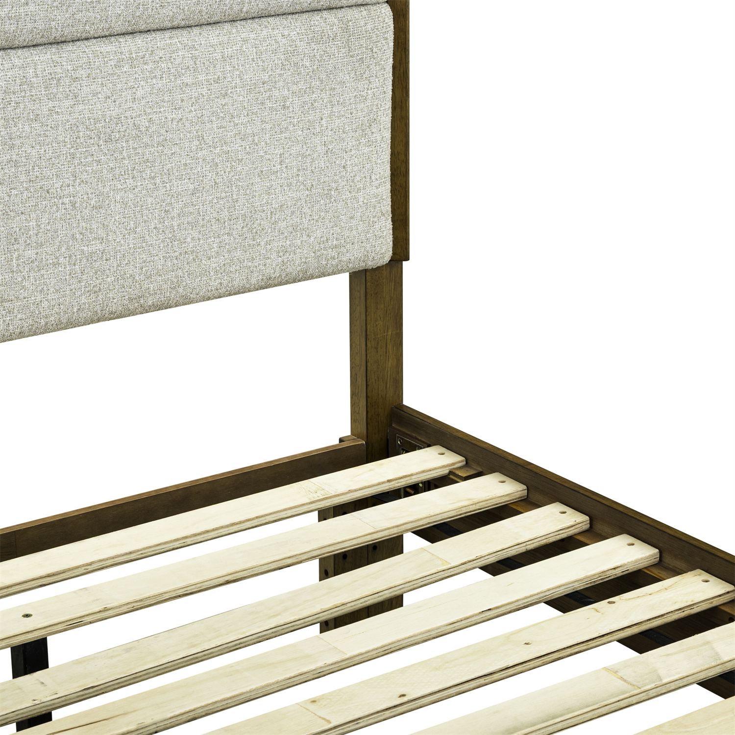 Century Modern California King Upholstery Platform Bed