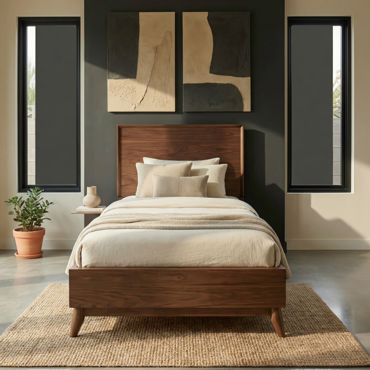 Century Modern Full Platform Bed