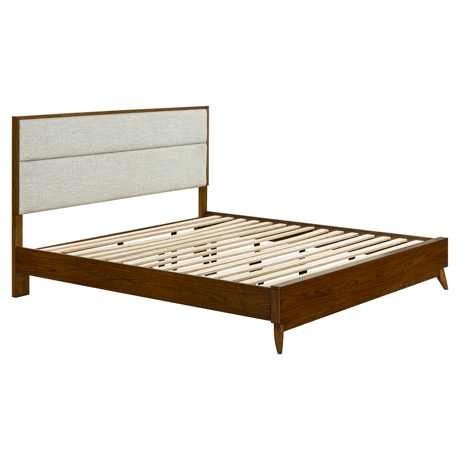 Century Modern King Upholstery Platform Bed