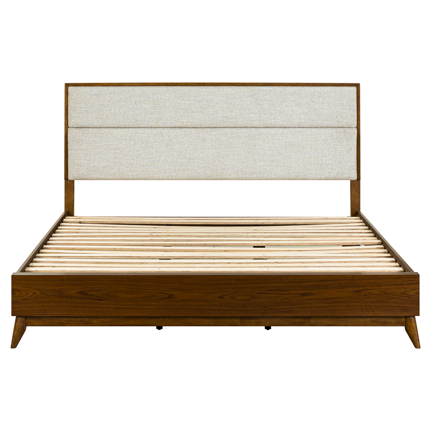 Century Modern King Upholstery Platform Bed