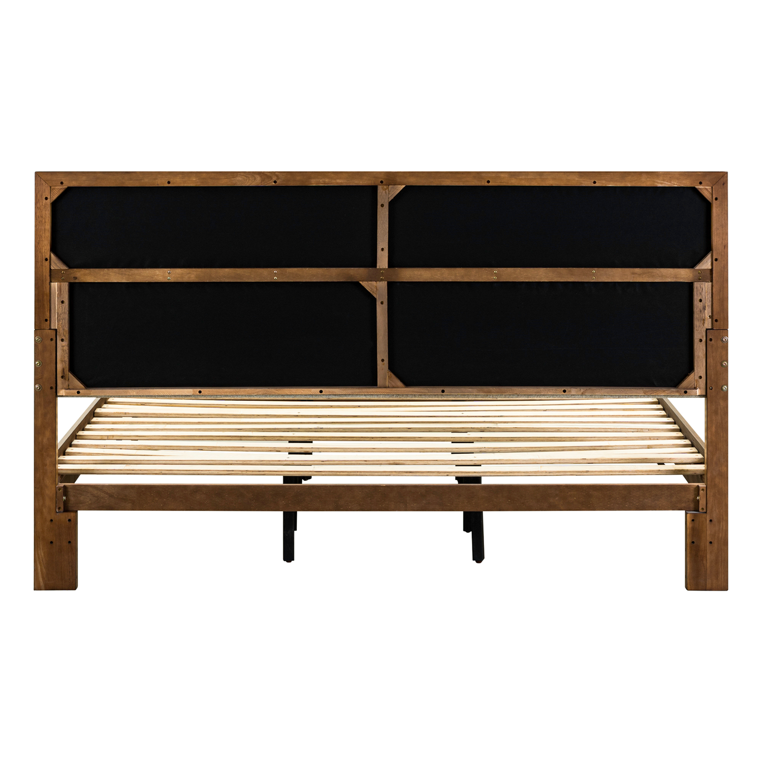 Century Modern King Upholstery Platform Bed