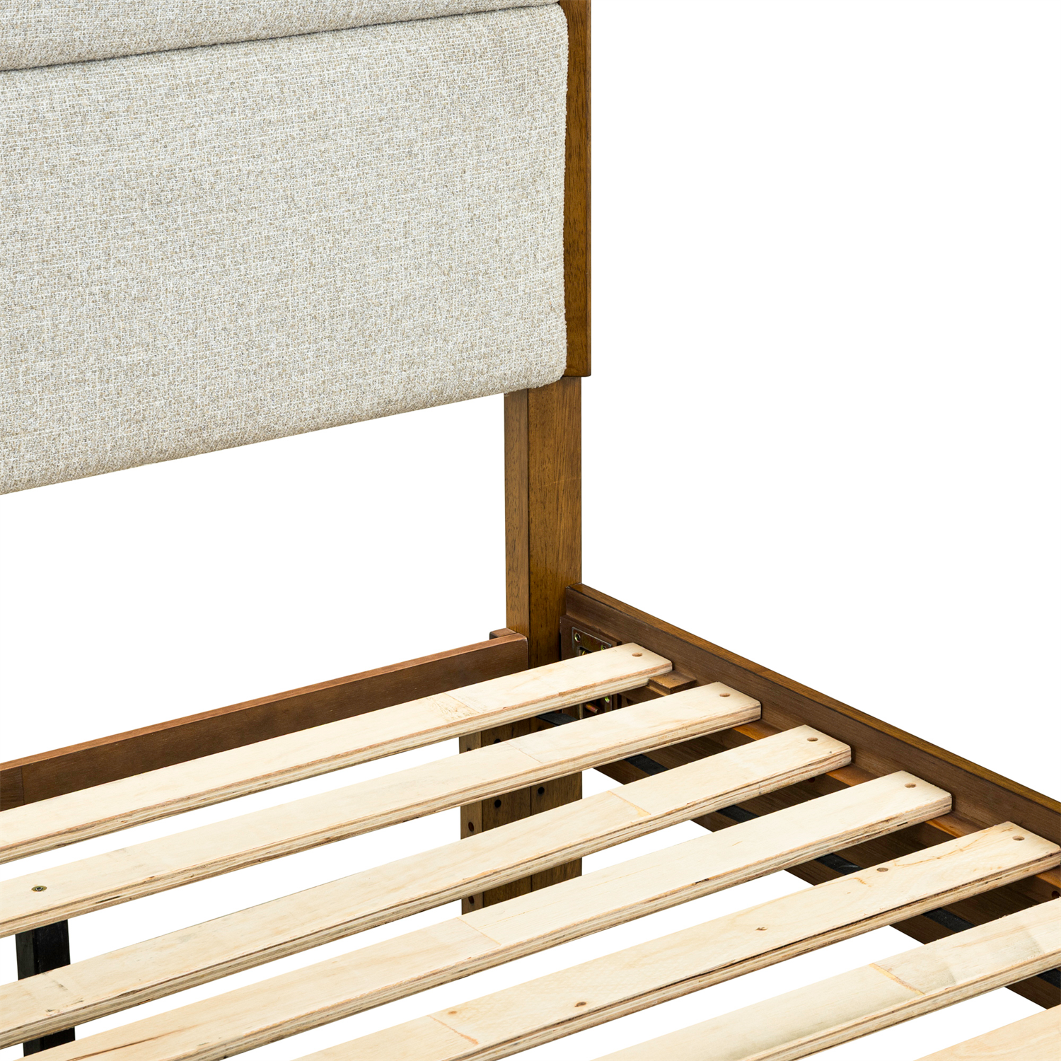 Century Modern King Upholstery Platform Bed