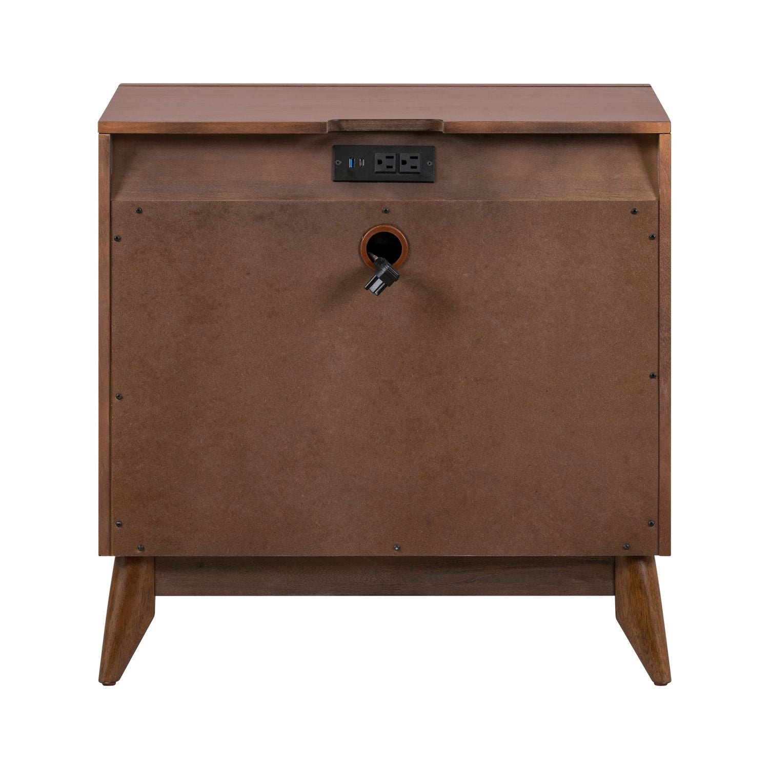 Century Modern Nightstand with Charging Station