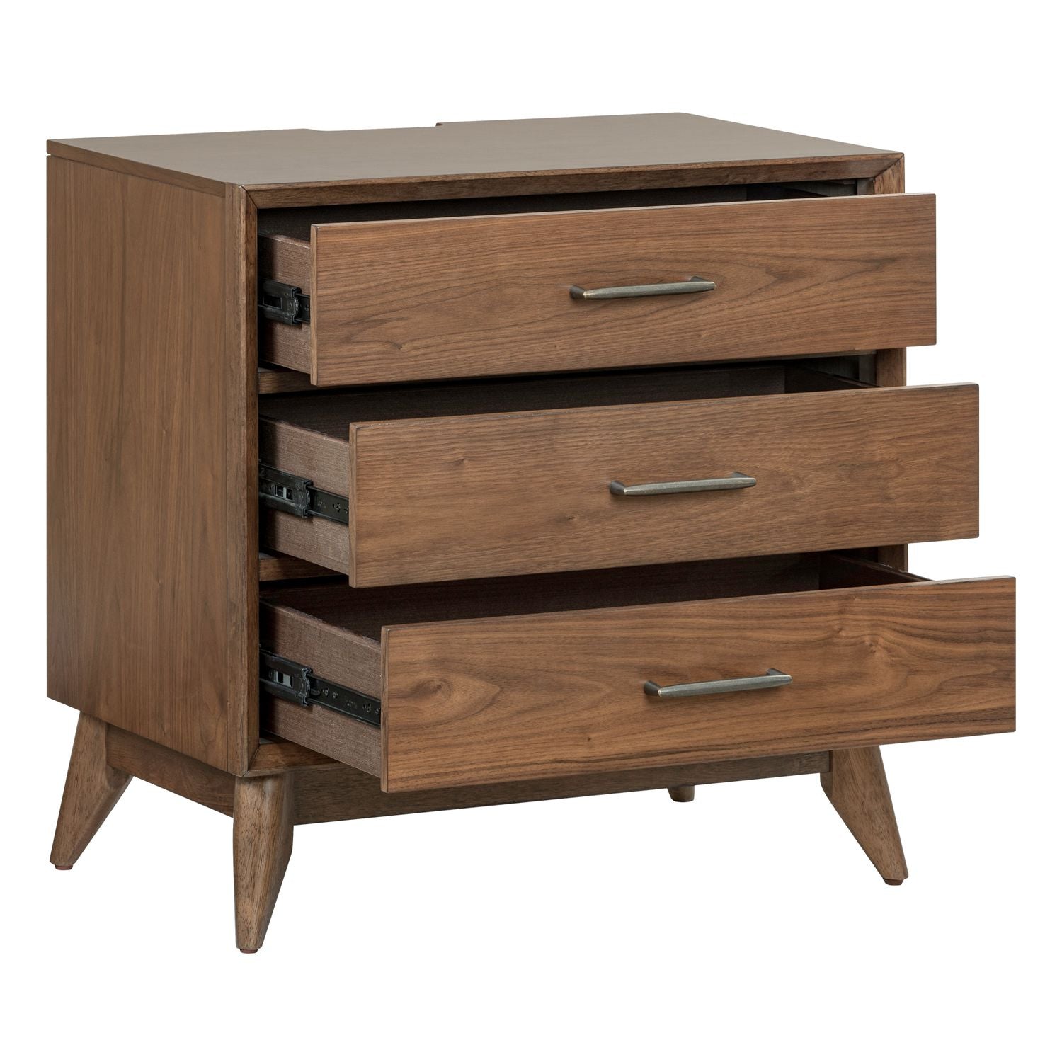 Century Modern Nightstand with Charging Station