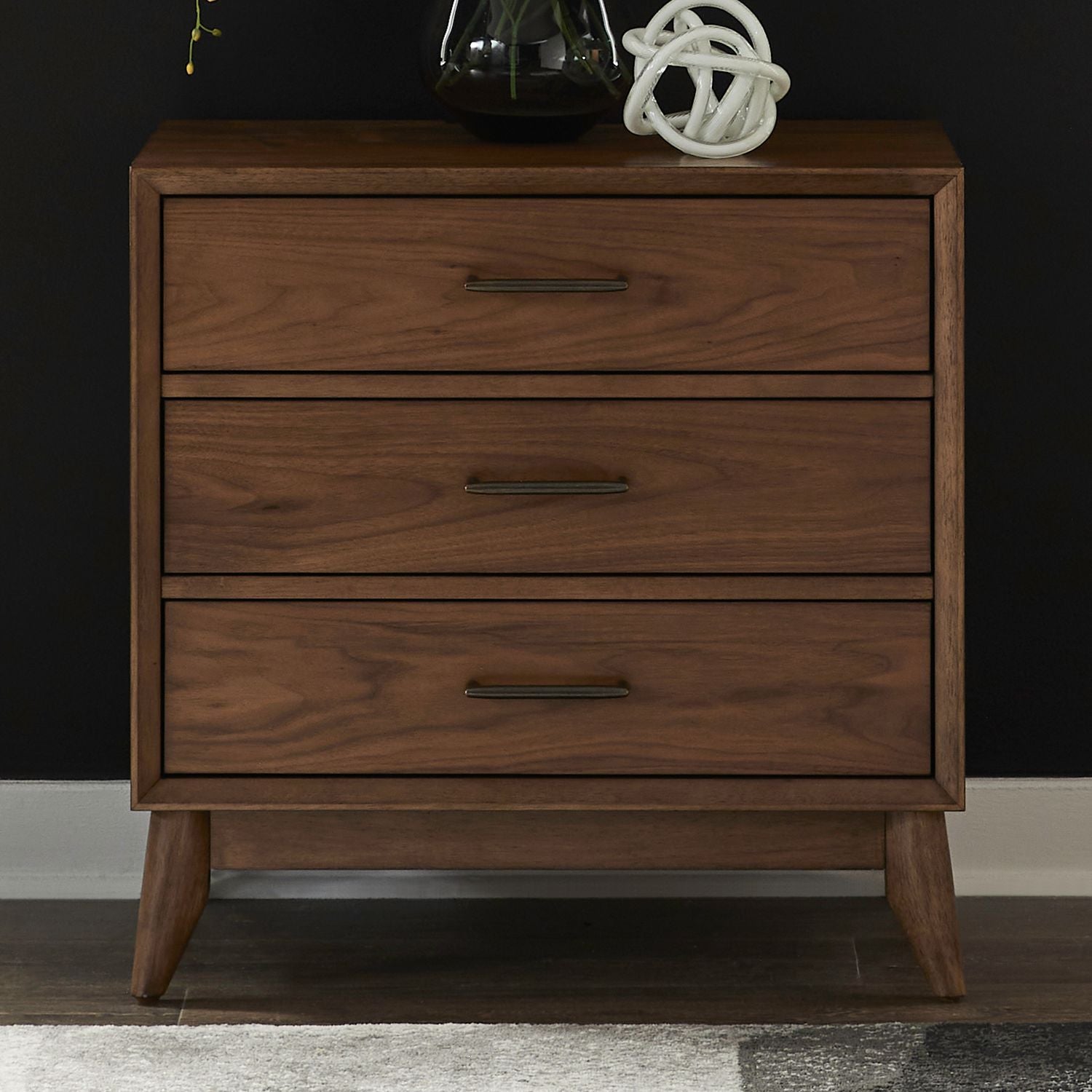 Century Modern Nightstand with Charging Station