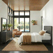 Century Modern King Platform Bed, Dresser & Mirror