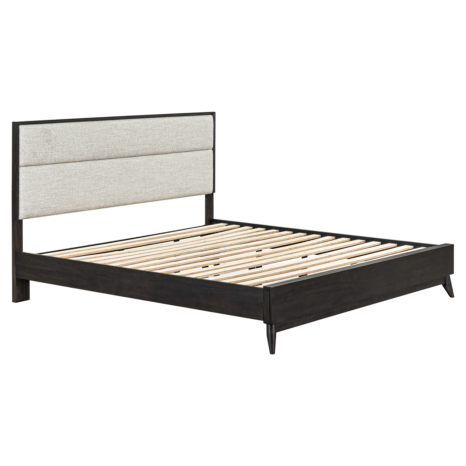 Century Modern King Upholstery Platform Bed