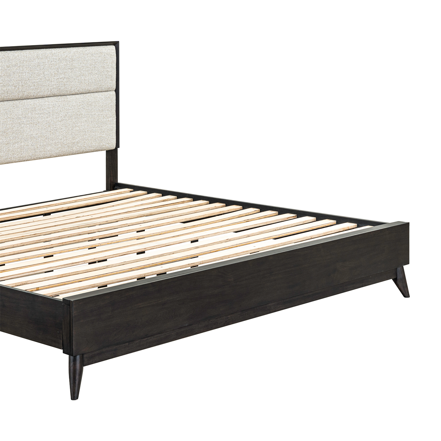 Century Modern King Upholstery Platform Bed