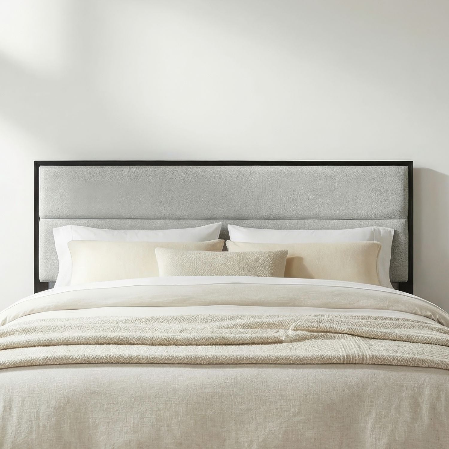 Century Modern Queen Upholstery Panel Headboard