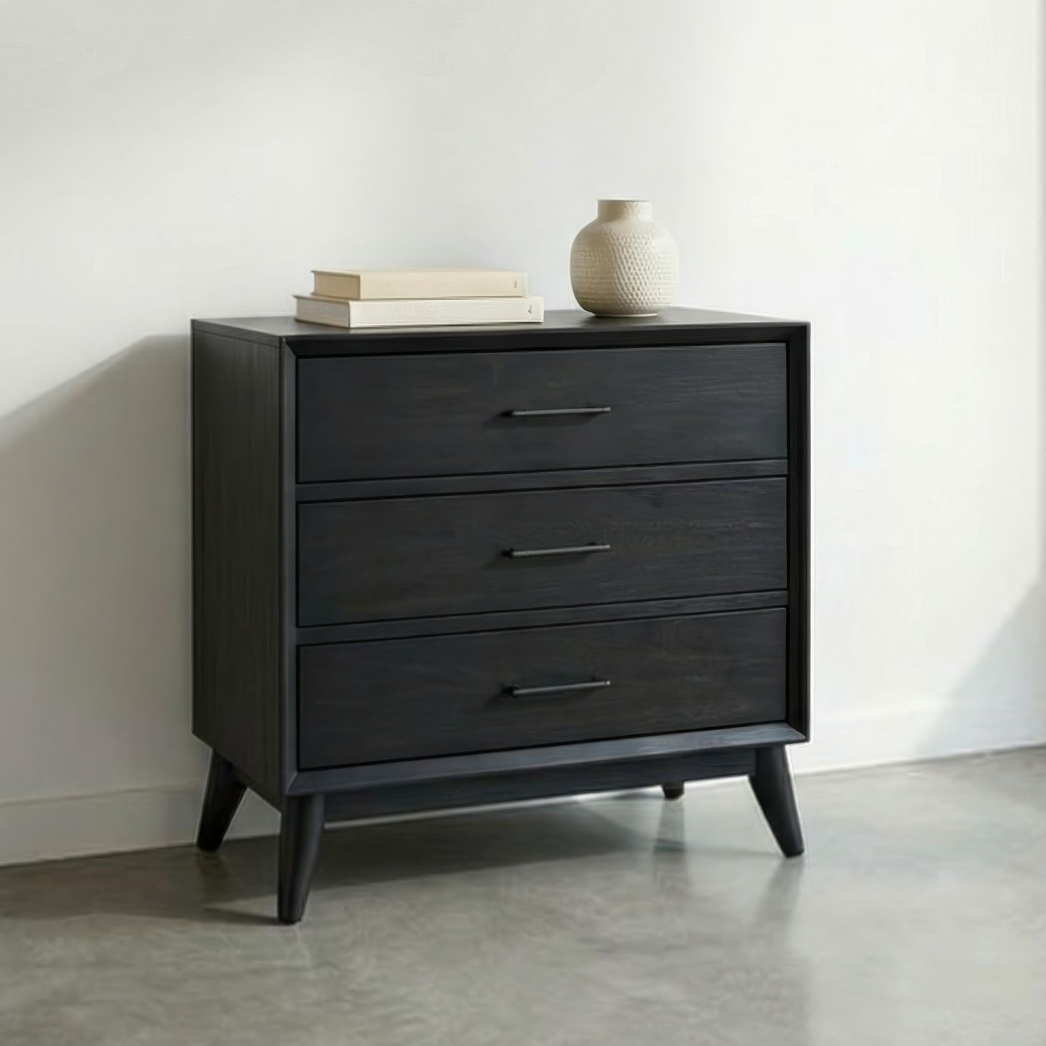 Century Modern Nightstand with Charging Station