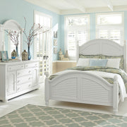 Summer House King Poster Bed, Dresser & Mirror, Chest