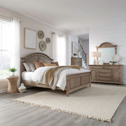 Summer House Queen Panel Bed, Dresser & Mirror, Chest