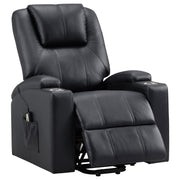 Armstrong Tufted Faux Leather Power Lift Massage Recliner Espresso