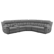 Bahrain 6-piece Modular Reclining Sectional Sofa Charcoal
