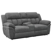 Bahrain Upholstered Power Loveseat Charcoal