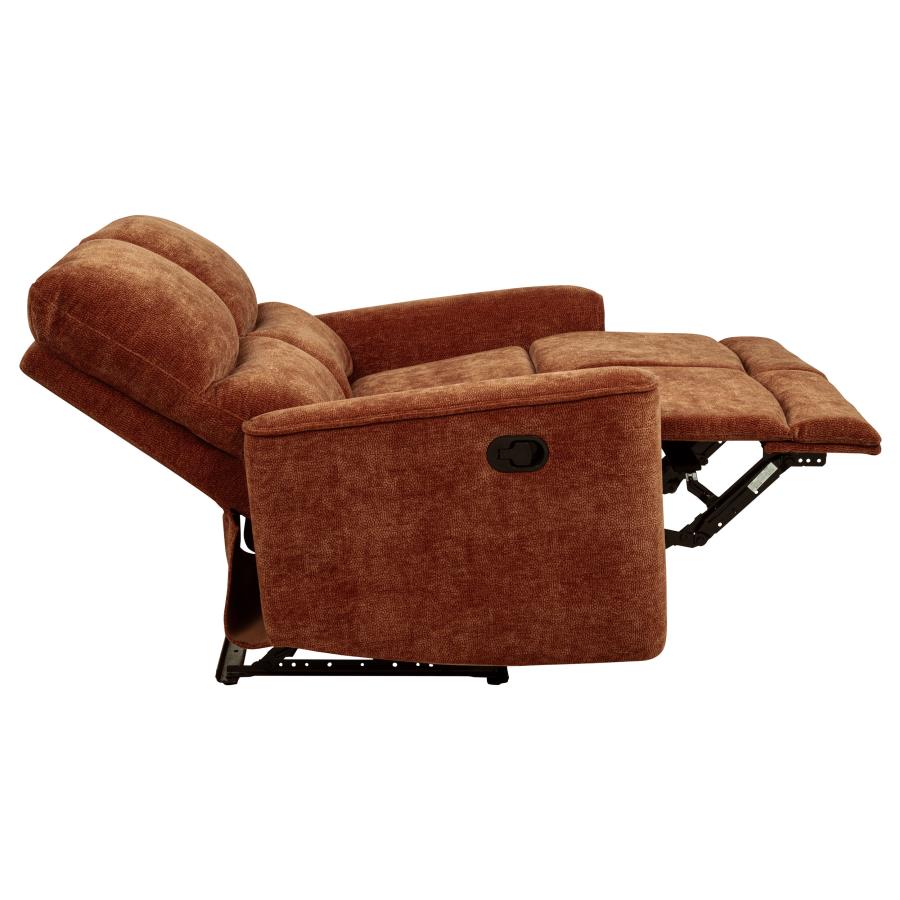 Navarro 2-piece Upholstered Reclining Sofa Set Burnt Orange