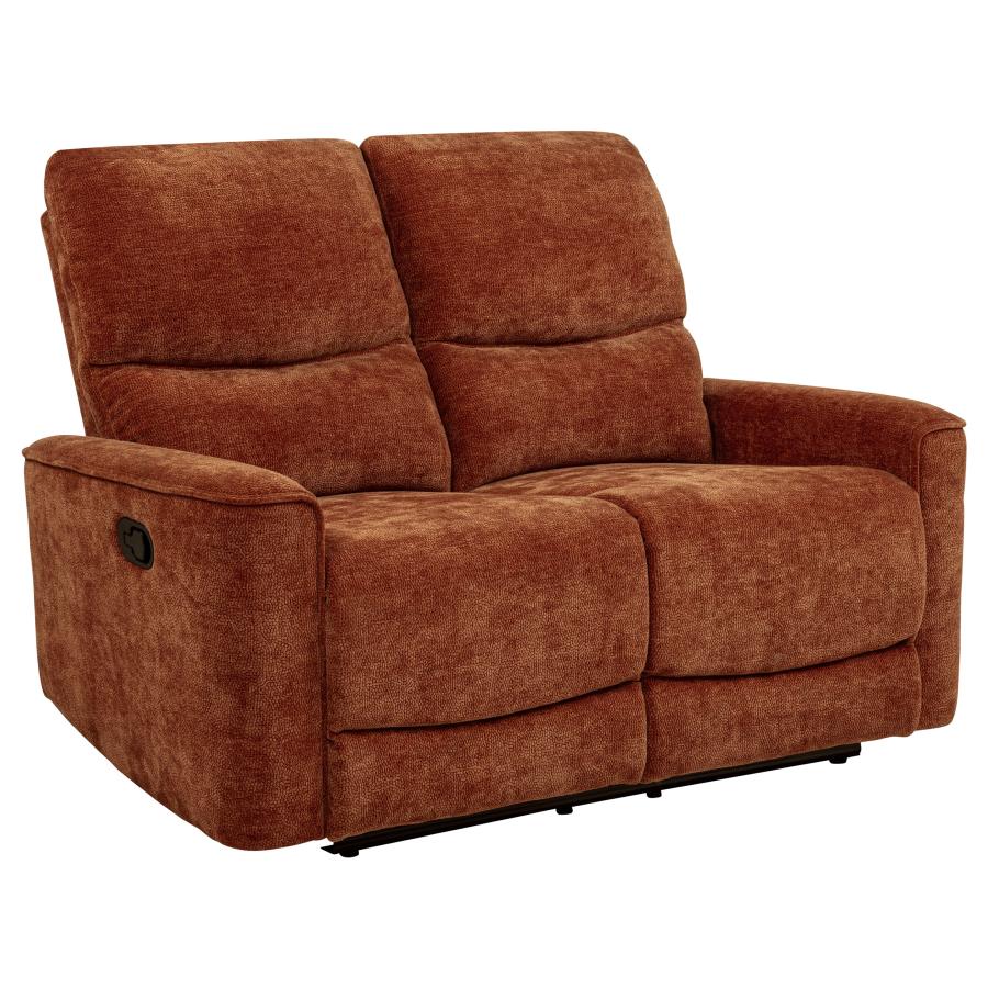 Navarro 3-piece Upholstered Reclining Sofa Set Burnt Orange