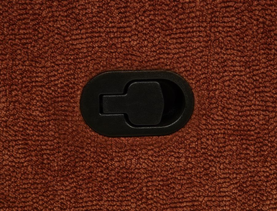 Navarro Chenille Upholstered Reclining Loveseat Burnt Orange