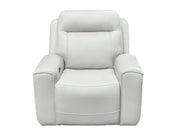 Rojas Dual Power Recliner with Cupholder Storage and LED Lighting Greige