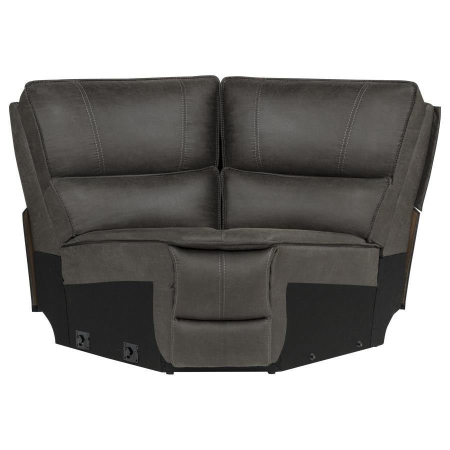Marcell 7-Piece L-Shaped Power Reclining Sectional with Dual Consoles Grey