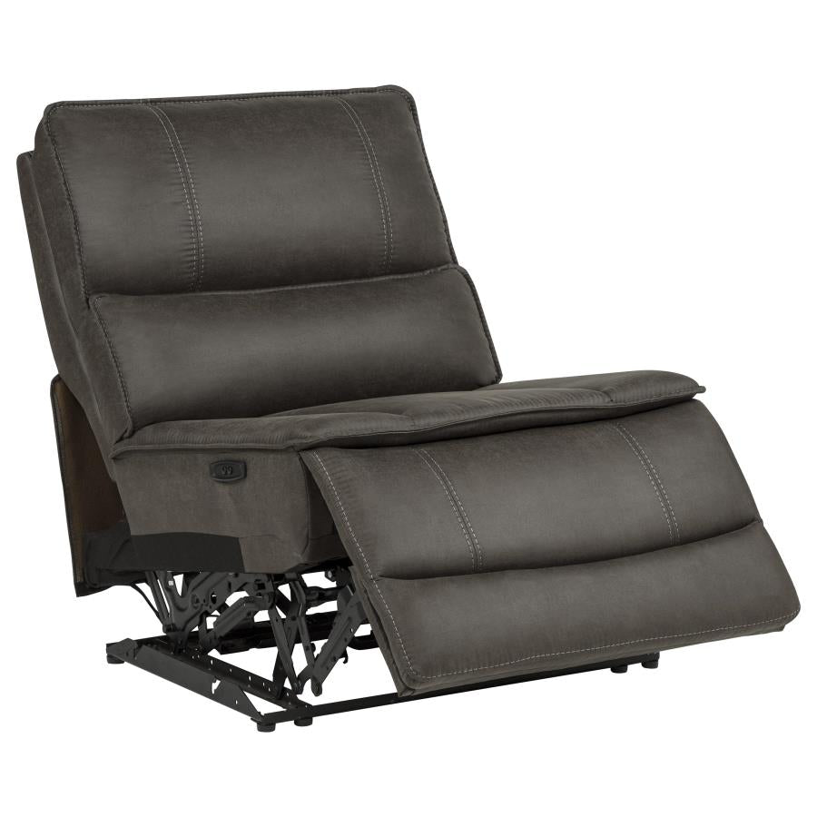 Marcell 6-Piece L-Shaped Power Reclining Sectional with Console Grey