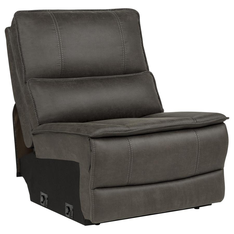Marcell 6-Piece L-Shaped Power Reclining Sectional with Console Grey