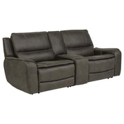 Marcell 3-Piece Power Reclining Loveseat with Charging Console Grey