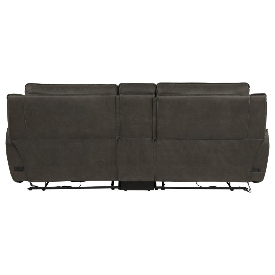 Marcell 3-Piece Power Reclining Loveseat with Charging Console Grey