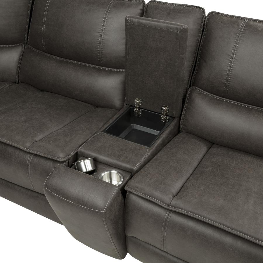 Marcell 3-Piece Power Reclining Loveseat with Charging Console Grey