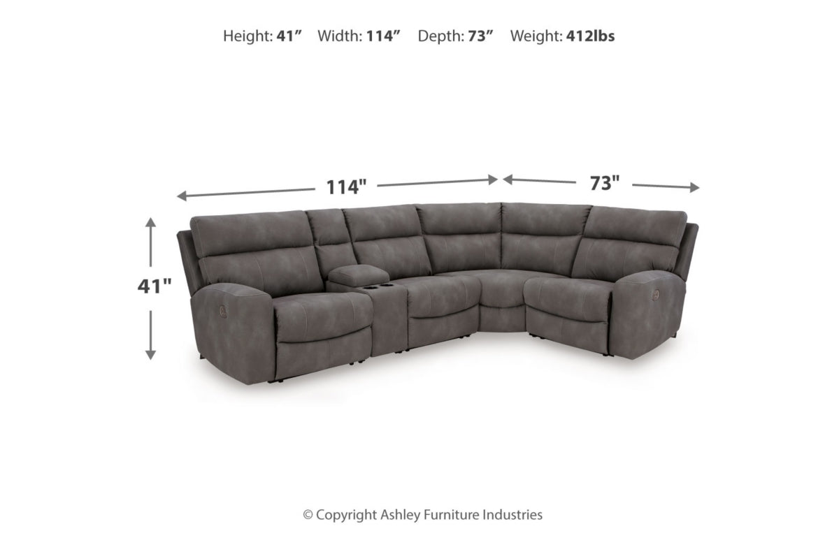 Next-Gen Durapella 5-Piece Power Reclining Sectional