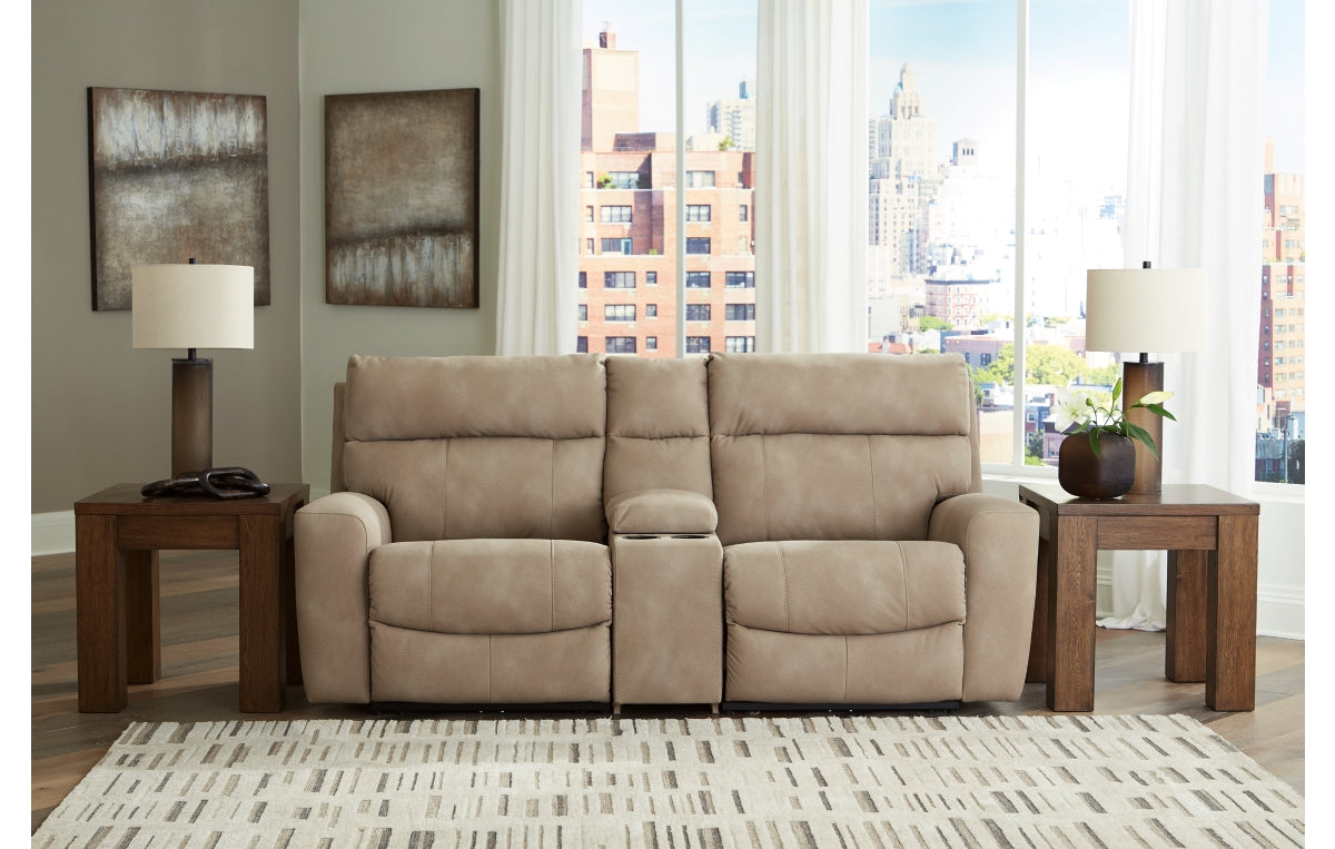 Next-Gen Durapella 3-Piece Power Reclining Sectional Loveseat with Console