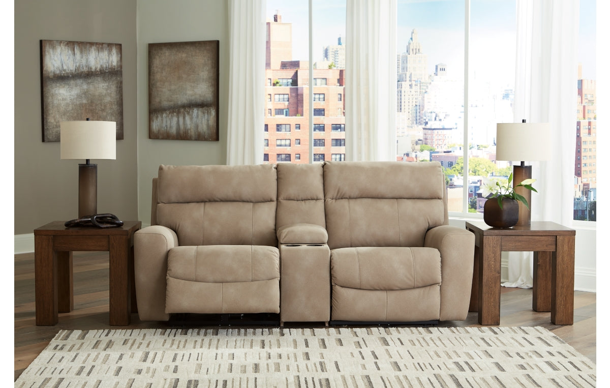 Next-Gen Durapella 3-Piece Power Reclining Sectional Loveseat with Console