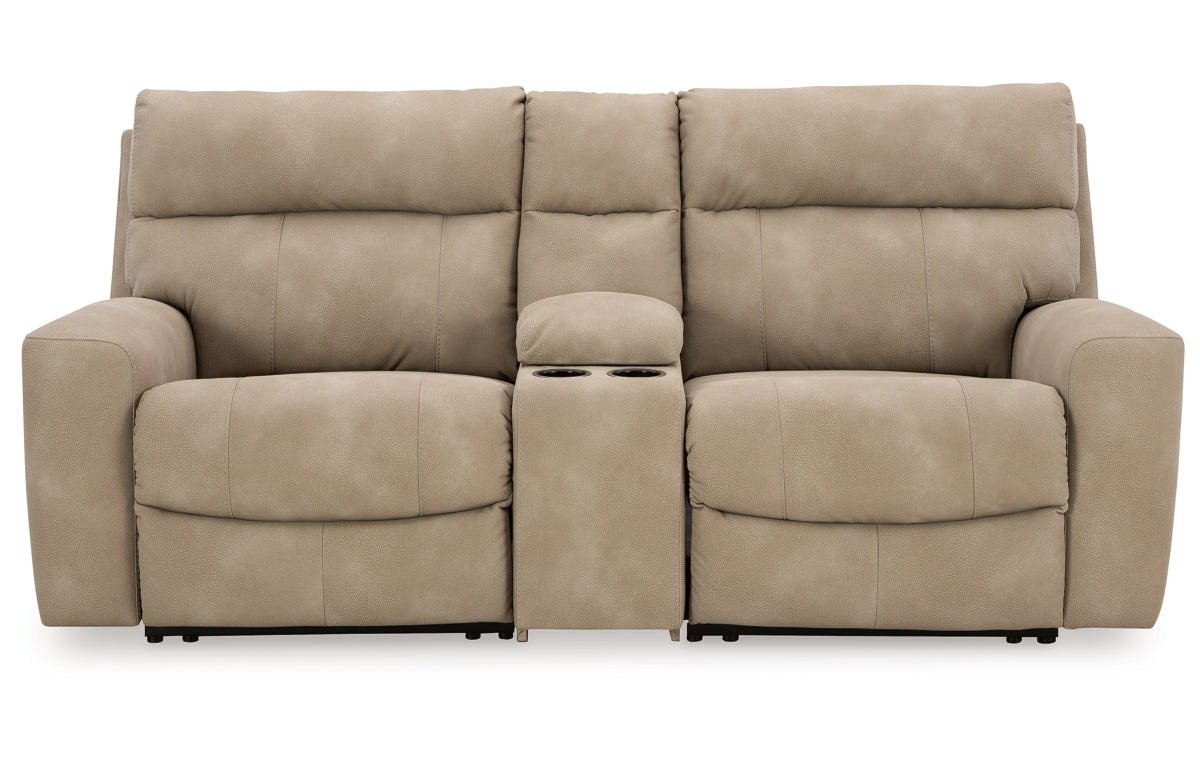Next-Gen Durapella 3-Piece Power Reclining Sectional Loveseat with Console