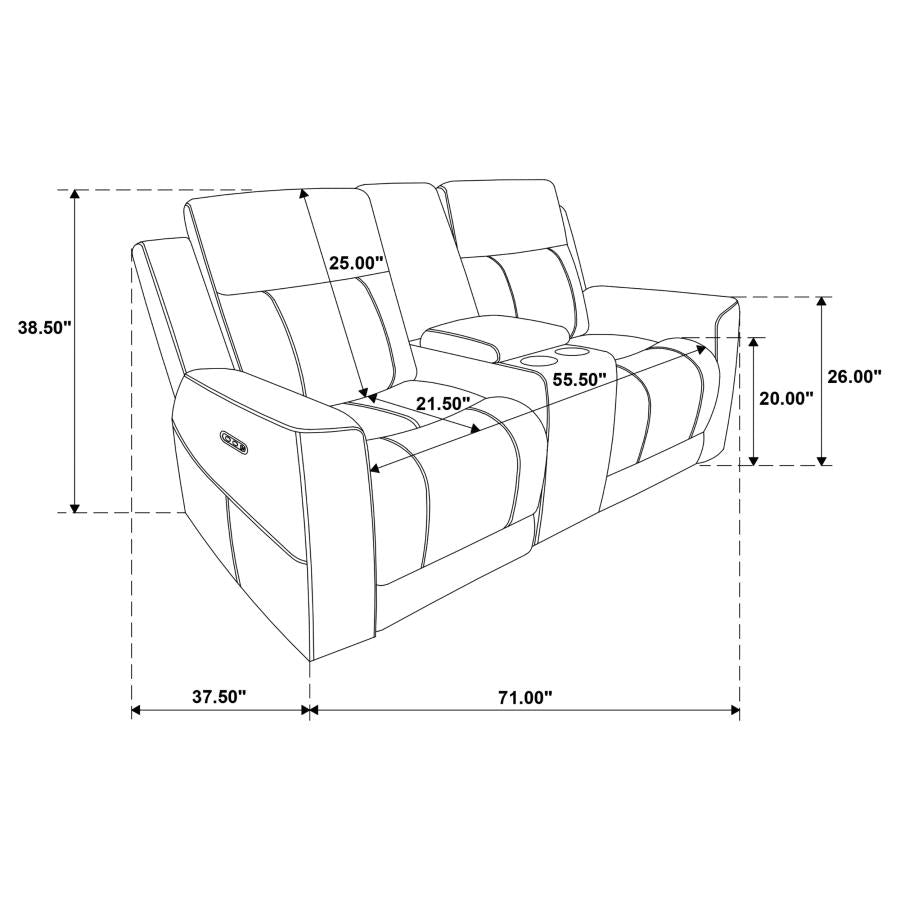 Kennett 2-piece Chenille Power Reclining Sofa Set Ivory