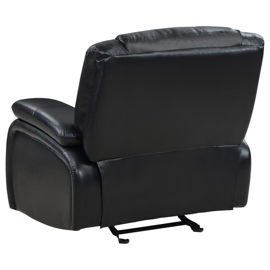 Camila 3-piece Upholstered Reclining Sofa Set Black