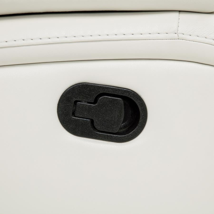 Camila Upholstered Motion Reclining Loveseat White