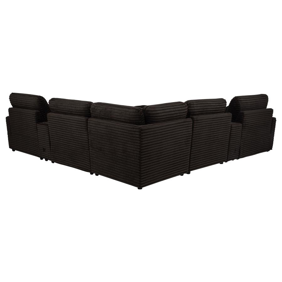 Collins 7-piece Modular Power Reclining Sectional Chocolate Brown