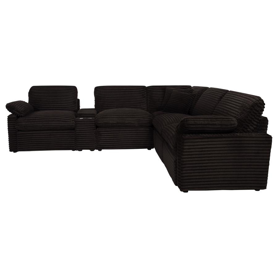Collins 6-piece Modular Power Reclining Sectional Chocolate Brown