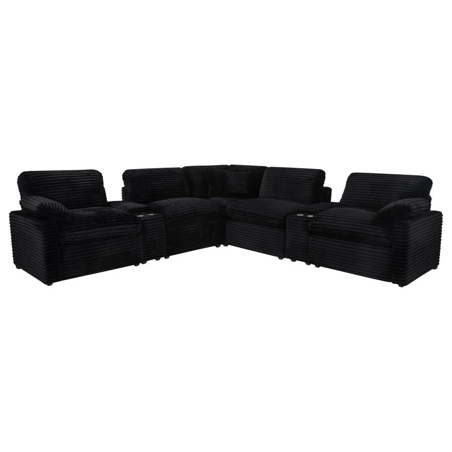 Collins 7-piece Modular Power Reclining Sectional Black