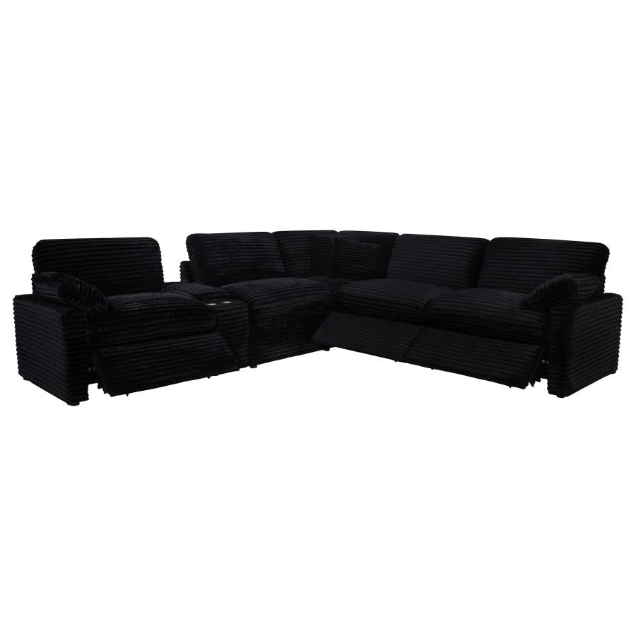 Collins 6-piece Modular Power Reclining Sectional Black