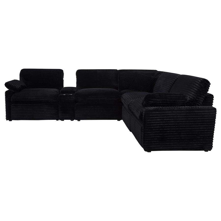 Collins 6-piece Modular Power Reclining Sectional Black