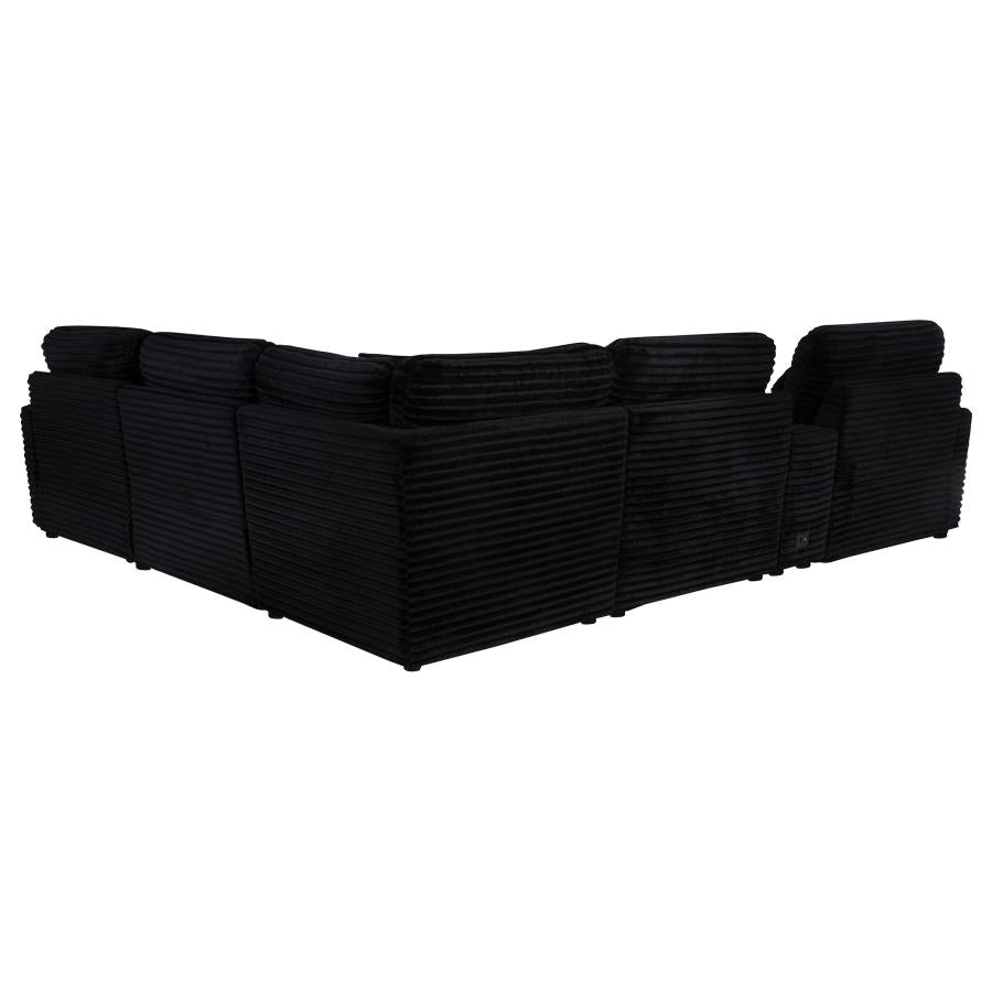 Collins 6-piece Modular Power Reclining Sectional Black