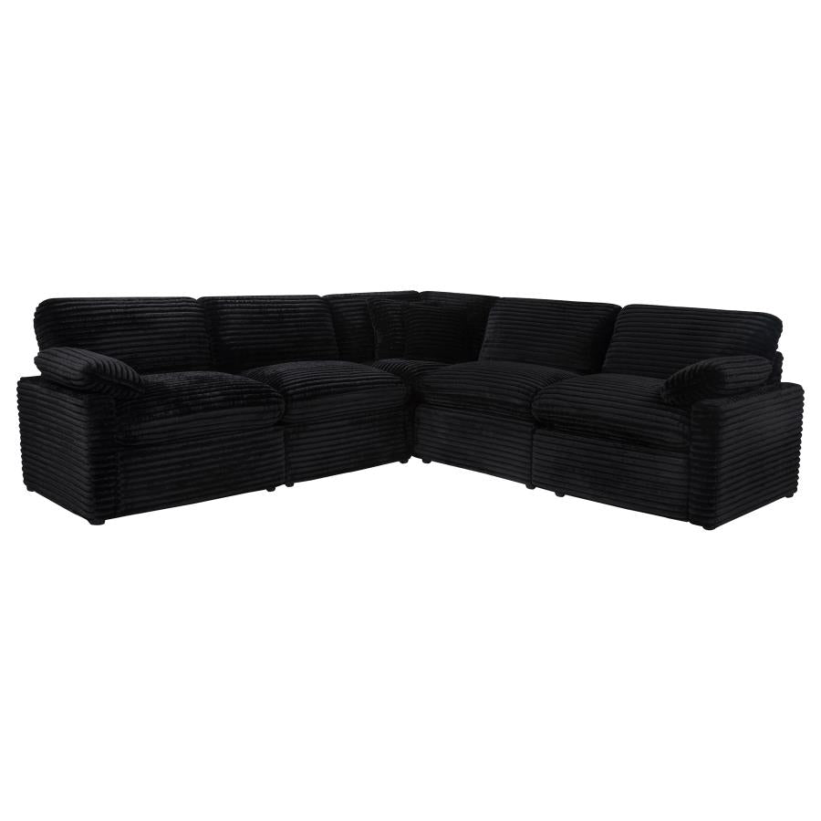 Collins 5-piece Modular Power Reclining Sectional Black