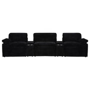 Collins 5-Piece Power Reclining Home Theater Seating Black