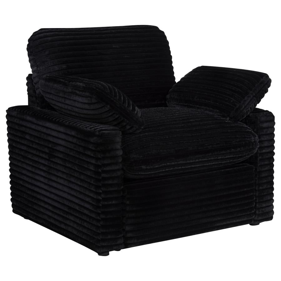 Collins Upholstered Power Recliner Chair Black