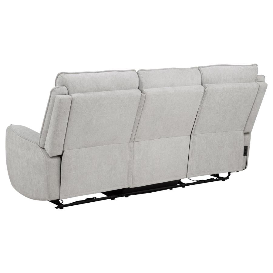 Sylmar 2-piece Chenille Power Reclining Sofa Set Dove Grey